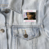 Michelle Obama First Lady Vierkante Button 5,1 Cm (In situ)