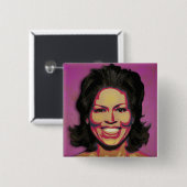 Michelle Obama - First Lady Vierkante Button 5,1 Cm (Voorkant /achterkant)