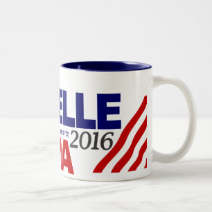 Michelle Obama For President 2016 Tweekleurige Koffiemok
