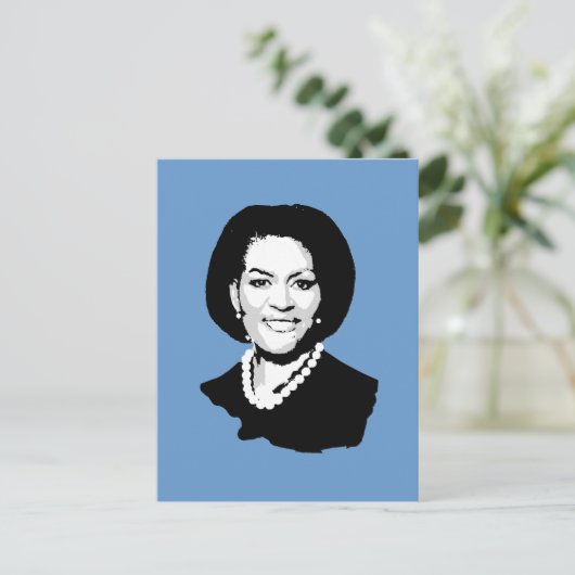Michelle Obama Gear Briefkaart (Staand voorkant)