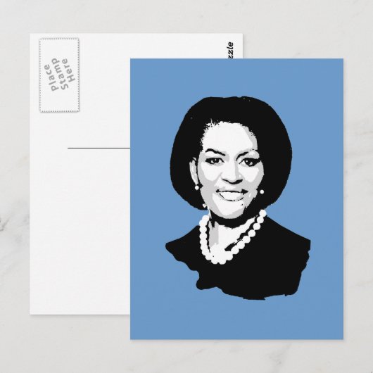 Michelle Obama Gear Briefkaart (Voorkant / Achterkant)