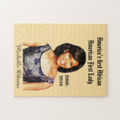 MICHELLE OBAMA GLIMLACHT LEGPUZZEL (Horizontaal)
