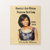 MICHELLE OBAMA GLIMLACHT LEGPUZZEL (Verticaal)