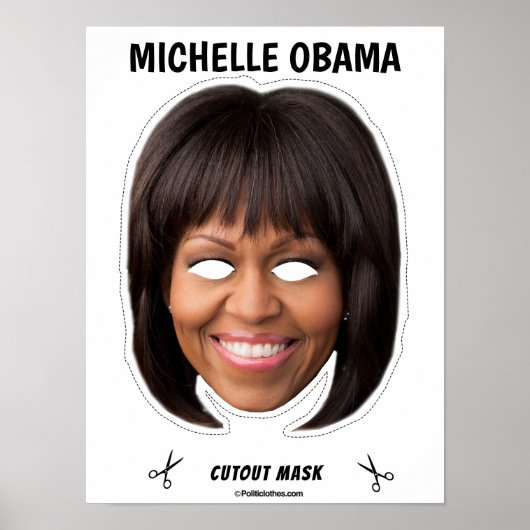 MICHELLE OBAMA Halloween Masker Poster (Voorkant)