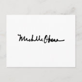 MICHELLE OBAMA HANDTEKENING - PNG.NL BRIEFKAART (Voorkant)