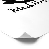 MICHELLE OBAMA-HANDTEKENING -.png Poster (Hoek)