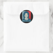 MICHELLE OBAMA HOOP - PNG.NL RONDE STICKER (Tas)