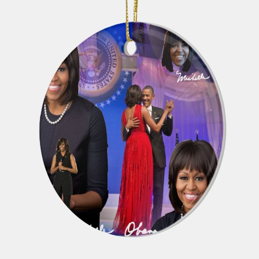 Michelle Obama Keramisch Ornament (Links)