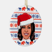 MICHELLE OBAMA Kerstmis Keramisch Ornament (Rechts)