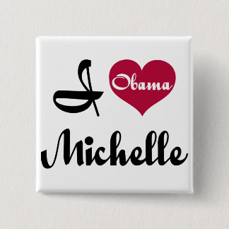 michelle obama lts vierkante button 5,1 cm