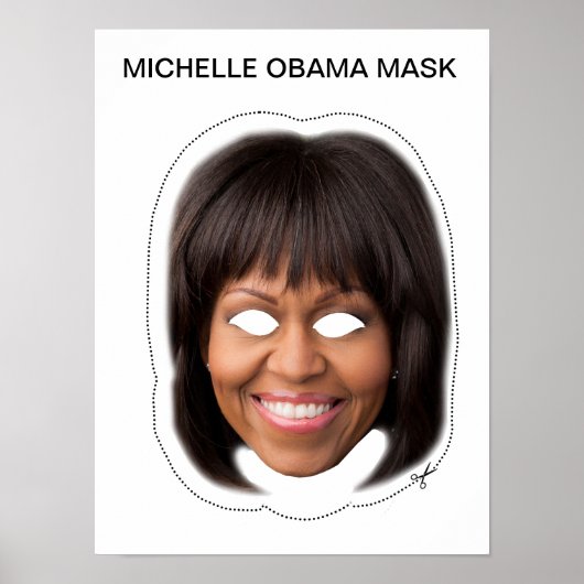 Michelle Obama Mask Poster (Voorkant)