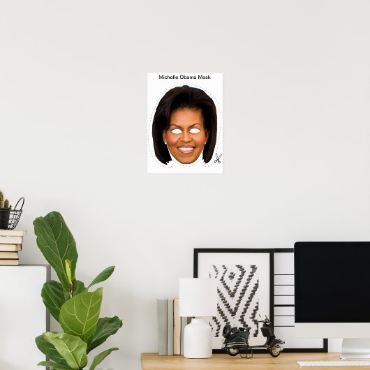 Michelle Obama Mask Poster (Thuiskantoor)