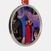 Michelle Obama Metalen Ornament (Rechts)