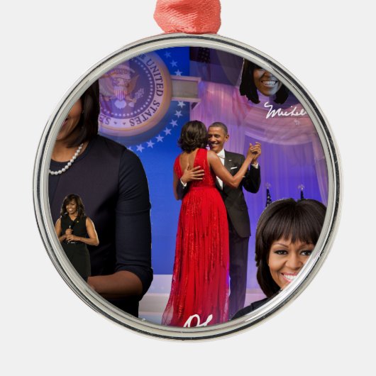 Michelle Obama Metalen Ornament (Voorkant)