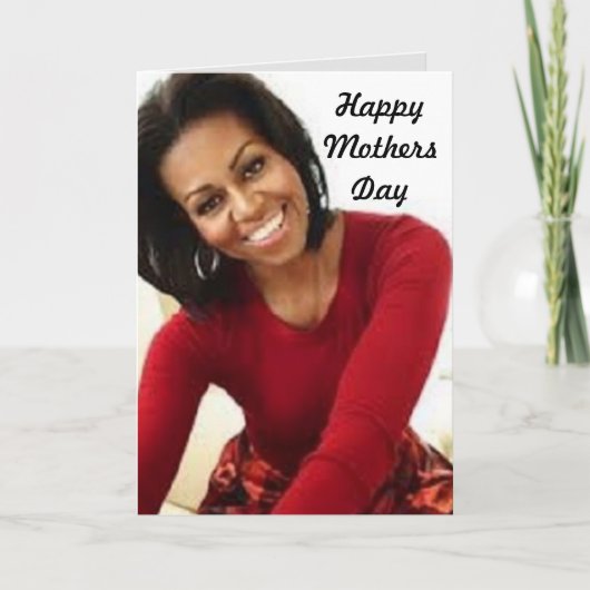 MICHELLE OBAMA MOEDERDAG Folded Wenskaart Kaart (Voorkant)