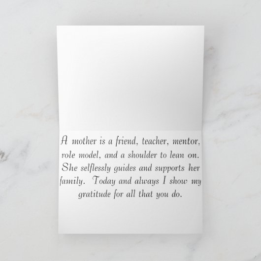 Michelle Obama - Moederdag Kaart 1 (Binnen)