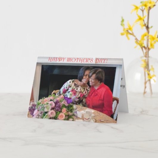 Michelle Obama - Moederdag Kaart 1 (Gele Bloem)
