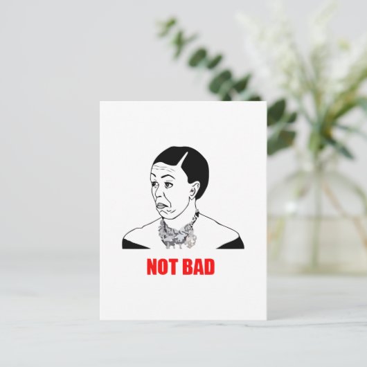Michelle Obama Not Bad Meme Briefkaart (Staand voorkant)