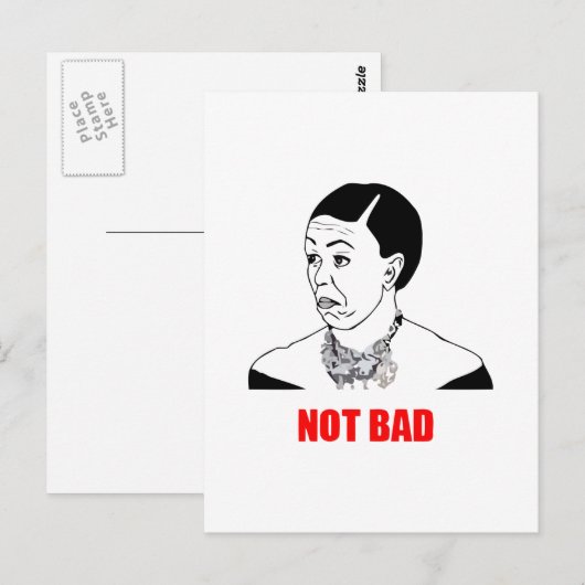 Michelle Obama Not Bad Meme Briefkaart (Voorkant / Achterkant)