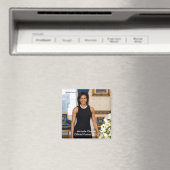 Michelle Obama Officiële Portret Square Magnet (Insitu (Vaatwasser))