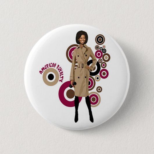Michelle Obama Pin Ronde Button 5,7 Cm (Voorkant)