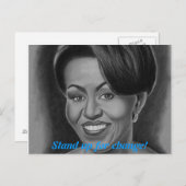Michelle Obama Post Kaart (Voorkant / Achterkant)
