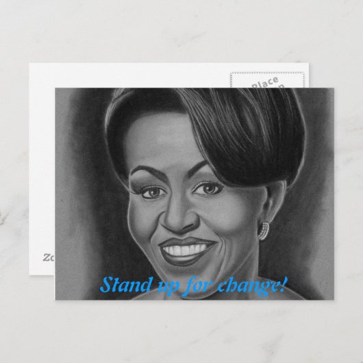 Michelle Obama Post Kaart (Voorkant / Achterkant)