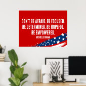 Michelle Obama Quote - Wees niet bang Poster (Thuiskantoor)