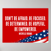Michelle Obama Quote - Wees niet bang Poster (Voorkant)