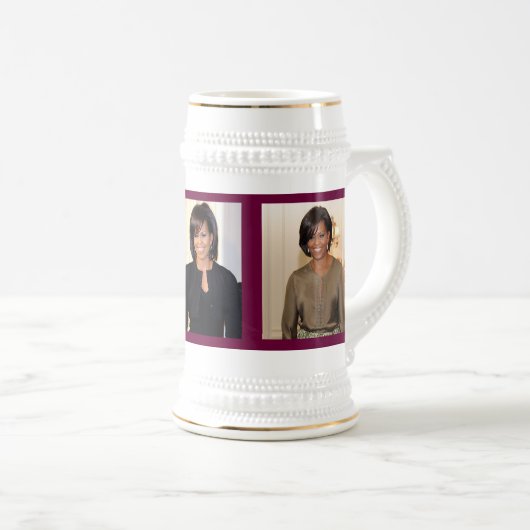 MICHELLE OBAMA stein Bierpul (Voorkant rechts)