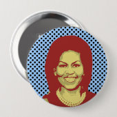 MICHELLE OBAMA TALK BUBBLE RONDE BUTTON 4,0 CM (Voorkant /achterkant)