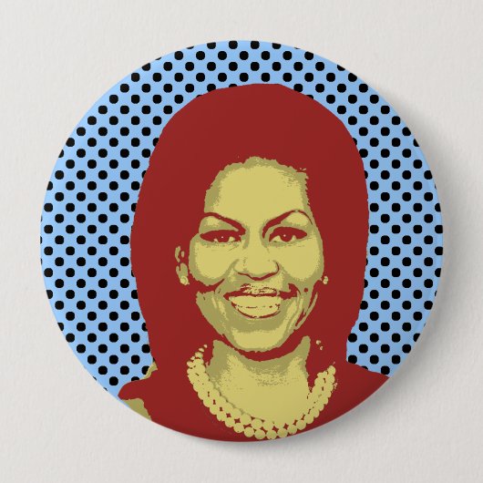 MICHELLE OBAMA TALK BUBBLE RONDE BUTTON 4,0 CM (Voorkant)