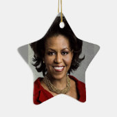 MICHELLE OBAMA-versiering Keramisch Ornament (Rechts)