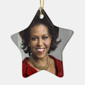 MICHELLE OBAMA-versiering Keramisch Ornament (Links)