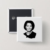 Michelle Obama Vierkante Button 5,1 Cm (Voorkant /achterkant)