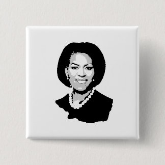 Michelle Obama Vierkante Button 5,1 Cm