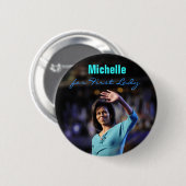 Michelle Obama voor de Button van First Lady (Voorkant /achterkant)