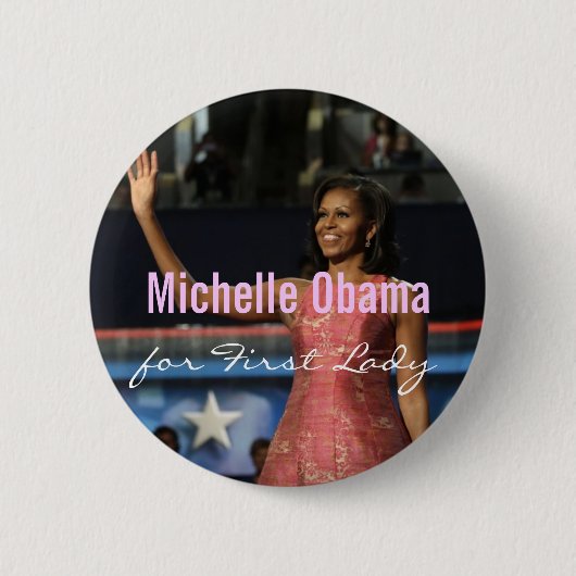 Michelle Obama voor de Button van First Lady (Voorkant)