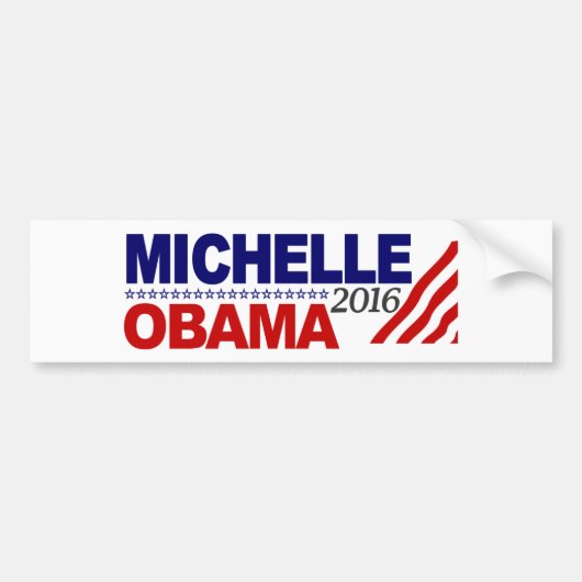 Michelle Obama Voor President 2016 Bumpersticker (Voorkant)