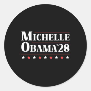 Michelle Obama voor President 2028 Ronde Sticker