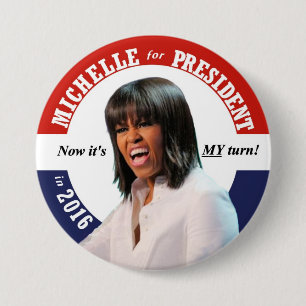 Michelle Obama voor President in 2016 Ronde Button 7,6 Cm