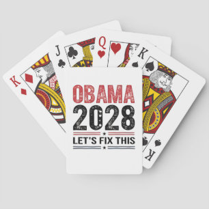 Michelle Obama voor President Obama 2028 Pokerkaarten