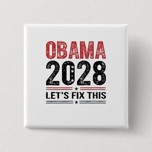 Michelle Obama voor President Obama 2028 Vierkante Button 5,1 Cm