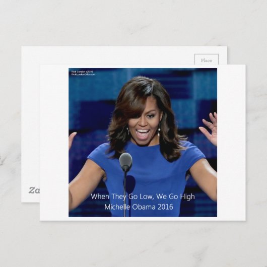 Michelle Obama "We gaan hoog", collectief verkrijg Briefkaart (Voorkant / Achterkant)