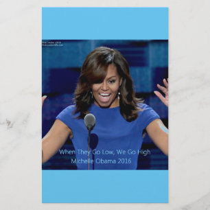 Michelle Obama "We gaan hoog", collectief verkrijg Briefpapier
