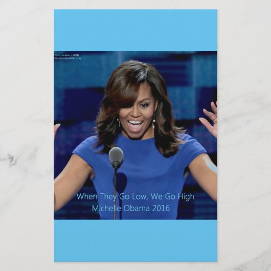Michelle Obama "We gaan hoog", collectief verkrijg Briefpapier (Voorkant)