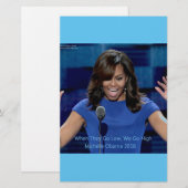 Michelle Obama "We gaan hoog", collectief verkrijg Briefpapier (Voorkant / Achterkant)