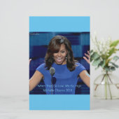 Michelle Obama "We gaan hoog", collectief verkrijg Briefpapier (Staand voorkant)