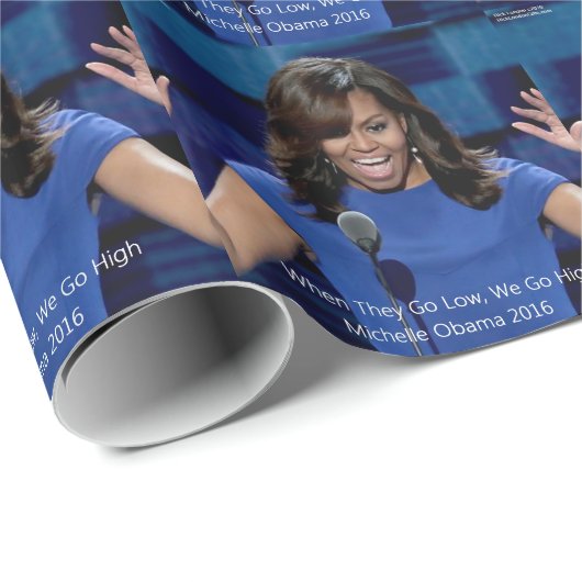 Michelle Obama "We gaan hoog", collectief verkrijg Cadeaupapier (Rol Hoek)