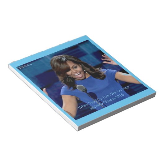 Michelle Obama "We gaan hoog", collectief verkrijg Notitieblok (Schuin)